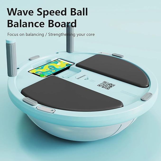 Half Balance Ball Trainer - Balance Ball Trainer with Resistance Bands and Foot Pump,Stability Ball for Exercise, Full-Body Workouts, Home Gym