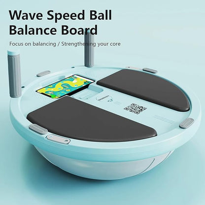 Half Balance Ball Trainer - Balance Ball Trainer with Resistance Bands and Foot Pump,Stability Ball for Exercise, Full-Body Workouts, Home Gym