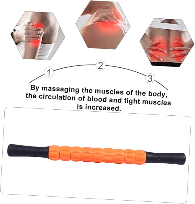 Massage Roller Stick for Muscle Relaxation and Deep Tissue Release Ergonomic Handle for Comfortable Pressure Control Portable Fitness Tool for Men and Women for Yoga and Post