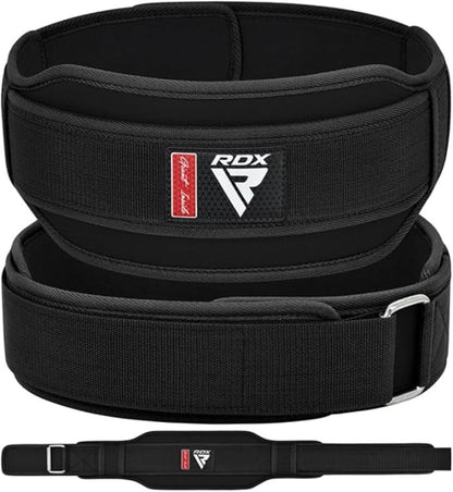 RDX RX5 Weightlifting Belt for Men & Women, Heavy Duty Powerlifting Belt with Thick EVA Foam Padding, Roller/Tension Buckle for Bodybuilding, Powerlifting, Lifting, Squat, Deadlift & Weight Training (Medium)