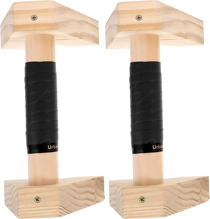 Zerodeko Wooden Parallette Bars Push up Handles Beech Wood Strength Training Pushup Stands for Men and Women Home Calisthenics Workout Equipment 30cm Pair