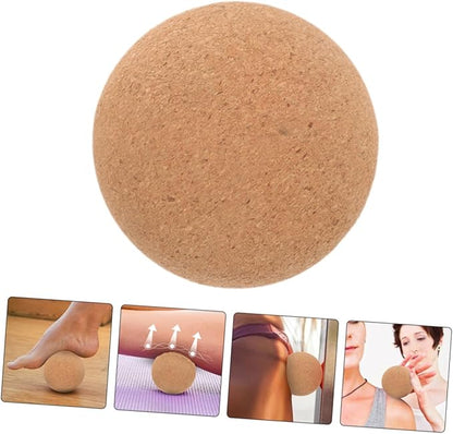 Cork Massage Ball Set of 2 Lightweight Yoga Roller for Muscle Recovery Material for Trigger Point Therapy and Full-Body Massage