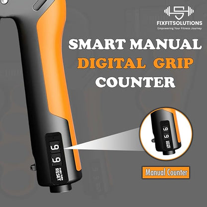 Adjustable Grip Strength Trainer Hand Gripper for Grip Strength, Forearm & Wrist Strengthener, Hand Exerciser for Strength Training & Therapy 11-220Lbs(5-100KG) | Orange