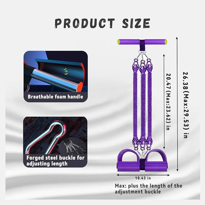 Multifunction Tension Rope Set,Upgraded Smart Stirrup Puller-Pedal Puller Tensioner Workout Bands Resistance with Abdomen/Waist/Leg/HIPS/Chest/Back
