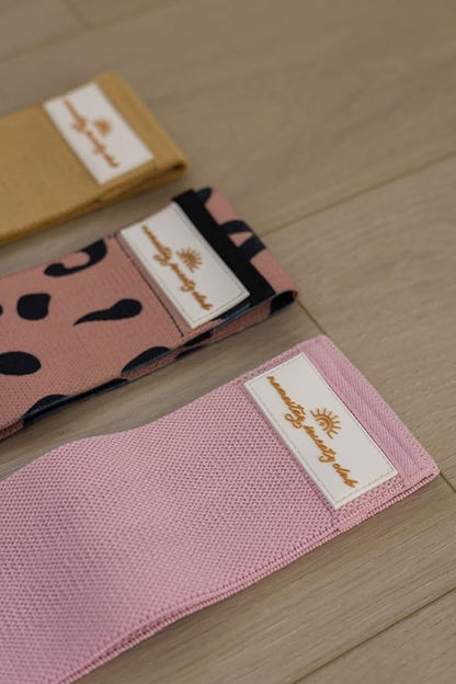 Tri-Set Resistance Bands, Luxury Premium Exercise Bands with Non-Slip Design, 3 Resistance Levels, Workout Booty Bands