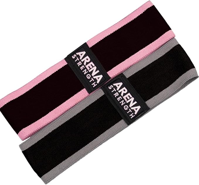 Arena Strength Fabric Booty Bands: Fabric Resistance Bands for Legs and Butt: 3 Pack Set. Perfect Workout Hip Band Resistance. Workout Program and Carry Case Included