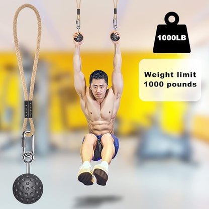 SELEWARE Non-Slip Pull Up Power Balls, Rock Climbing Grips for Strength Training, Forearm and Hand Exerciser for Chin Up Bar, Kettlebell, Barbell, Resistance Band Handles, Home Gym Workout Equipment