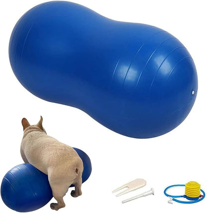 Dog Peanut Ball for Canine Fitness & Rehabilitation for Small Medium Large Breed - Anti-Burst Pet Exercise Equipment for Core Strengthening Balance Training Hind Leg Stability (Large - for Legs 7-12")