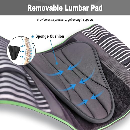 YAHA Back Brace for Lower Back Pain Relief for Women/Men with Lumbar Pad, Back Support Belt with 7 Stays for Heavy Lifting, Sedentariness, Breathable Lumbar Support for Herniated Disc, Sciatica - XL