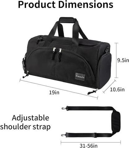Gym Bag for Men & Women with Shoes Compartment and Wet Pocket Convertible Duffle Bag and Gym Backpack Waterproof Sports Duffel for Travel, Sports, Fitness & Workout