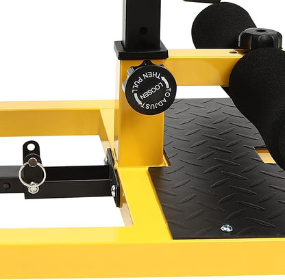Multifunction Deep Squat Bench, Home Gym Workout Station, Adjustable Leg Exercise Machine for Belt Squats, Super Stretching, Sit-up, Push-up, Up to 220lbs, Size:37*17.32*19.68 in