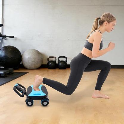 Ab Roller Wheel, 4-Wheel Abdominal & Core Strength Trainer for Home Gym Fitness, Exercise Wheel with Knee Pad for Beginners to Advanced Users