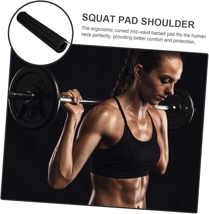 Happyyami 1pc Barbell Pad for Shoulder Protection Non-Slip Squat Cushion for Weight Lifting Deep Squats and Hip Thrusts Tear-Resistant and Stability Easy Installation