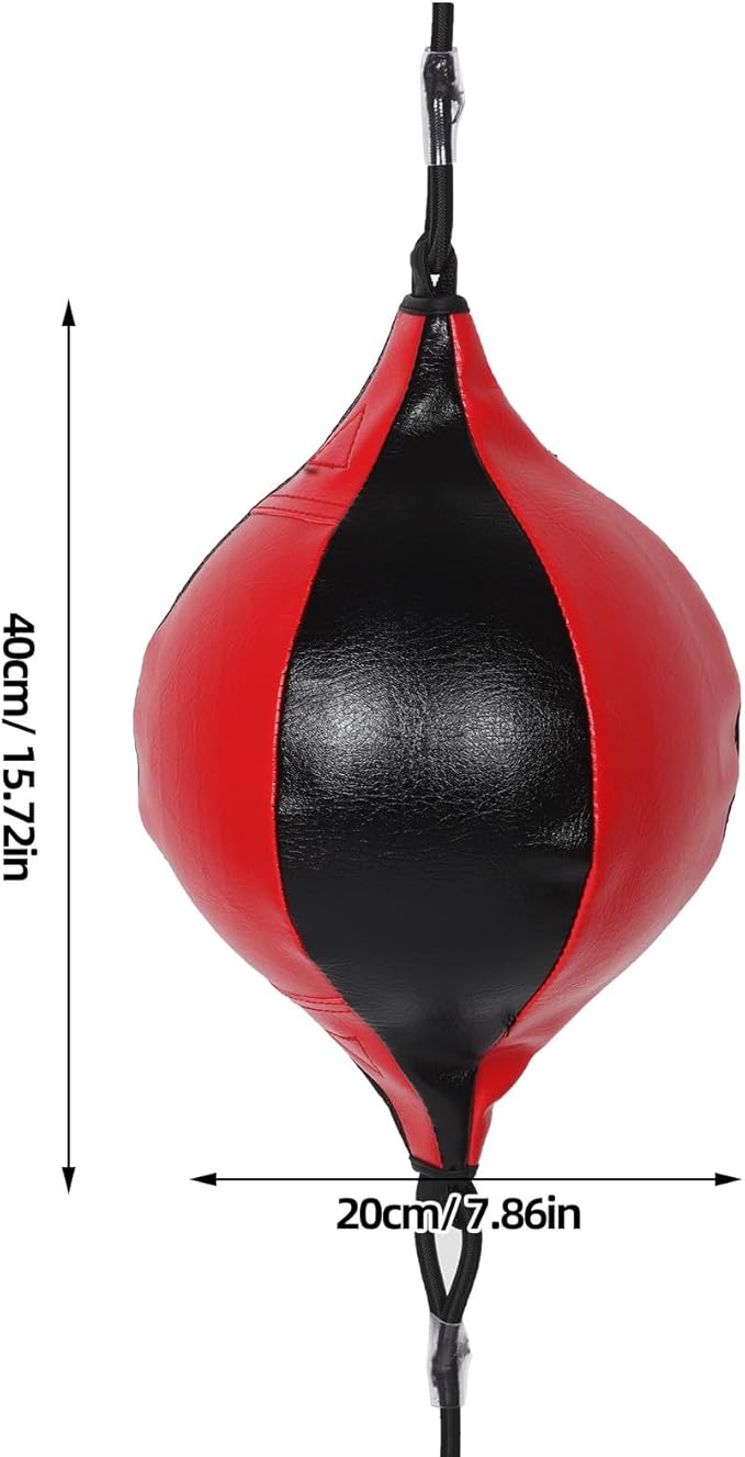 Double End Boxing Speed Ball PU Punching Ball for Reflex and Eye Coordination Training Portable Hanging Training Equipment for Home and Gym Fitness