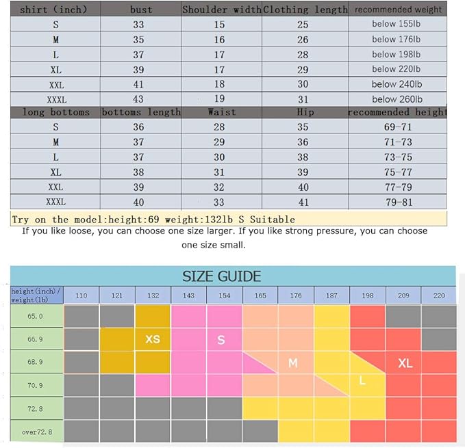 BUYJYA 5Pcs Men's Compression Pants Shirt Top Long Sleeve Jacket Athletic Sets Gym Clothing Mens Workout