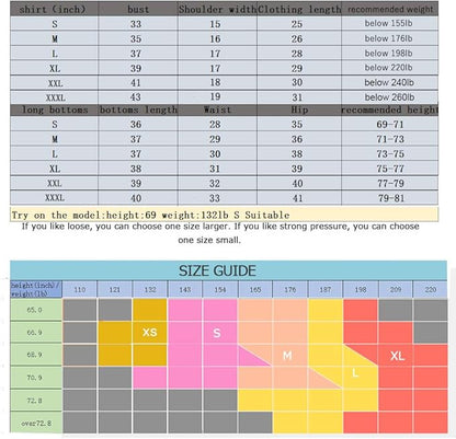 BUYJYA 5Pcs Men's Compression Pants Shirt Top Long Sleeve Jacket Athletic Sets Gym Clothing Mens Workout
