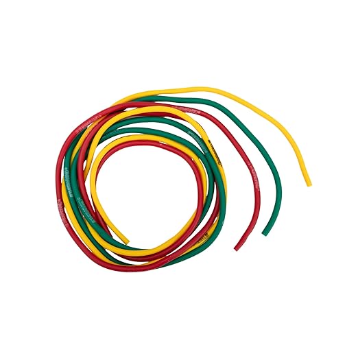 THERABAND Resistance Tubes, Begginer Set, Yellow, Red, and Green, 5 ft Latex Tubing, Home or Clinic Use, Cut-to-Fit, Color-Coded Resistance Bands for Upper & Lower Body Workouts