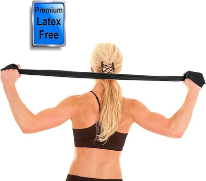 Resistance Band for Working Out | Super Exercise Bands 8,16,24 Yard Bulk Rolls |10 Strengths in Light Medium and Heavy Resistance Bands | Latex Free Workout Bands Including App and e-Book