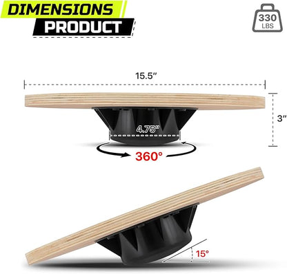 Wobble Aerobic Step Platform Balance Board with Non-skid Tpr Bump Surface, 360 Rotation for Stability Training, Versatile Home Gym Exercise Workout Step Aerobics Platform