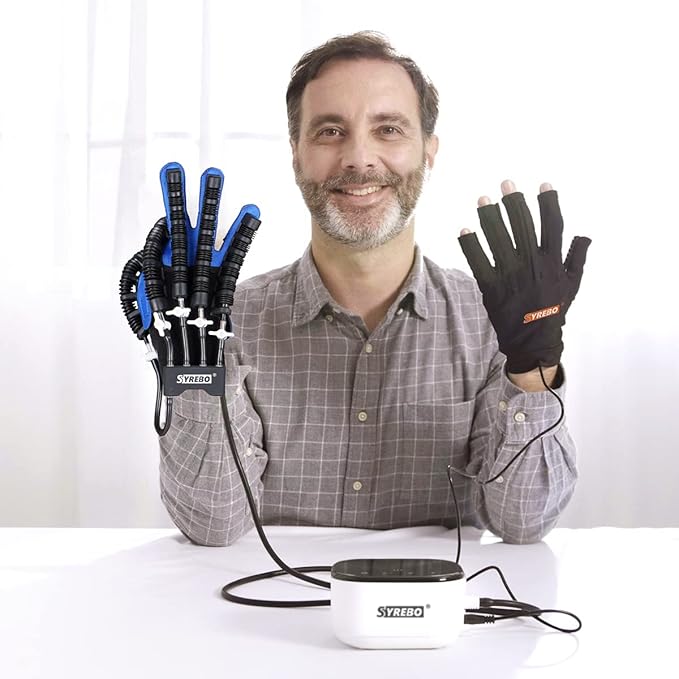 Upgraded Rehabilitation Robot Gloves Stroke Hand Dysfunction Recovery, Finger Exerciser Physical Therapy Equipment