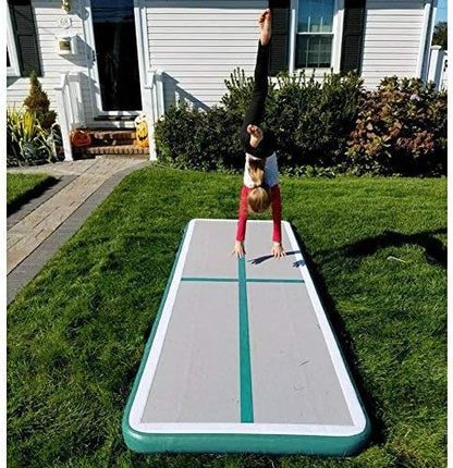 10ft/13ft/16ft/20ft Air Mat Tumble Track Inflatable Gymnastics Tumbling Track Mat with Electric Air Pump for Cheerleading/Practice/Beach/Park/Home use