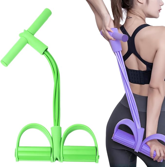 Yoga Sports Crunches Elastic Pull Rope, Pedal Resistance Bands with Handles, Multifunction Elastic Yoga Resistance Band, Home Exercise Equipment for Legs, Arms, Core Training
