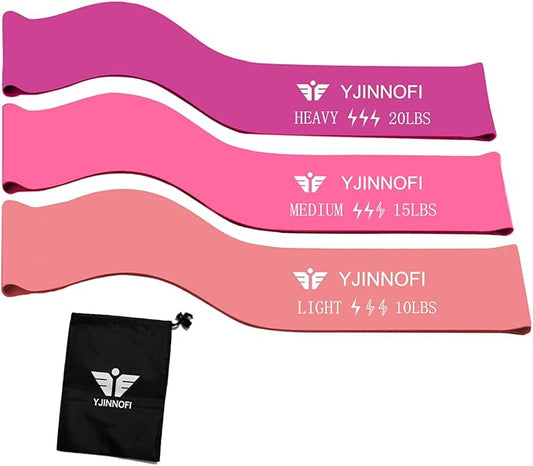 Resistance Bands for Working Out, 3-Pack for Home Gym with Carry Bag - Exercise Bands for Strength Training, Yoga, Pilates & Physical Therapy for Women and Men