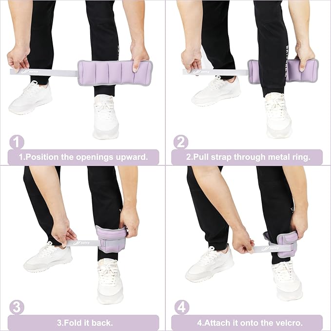 Adjustable Ankle Weights for Women Men 1/2/3/4/5/6/8/10/12/20 LBS 1 Pair Wrist Leg Arm Weights with Removable Weight Strength Training Weight for Walking Running Fitness Physical Therapy
