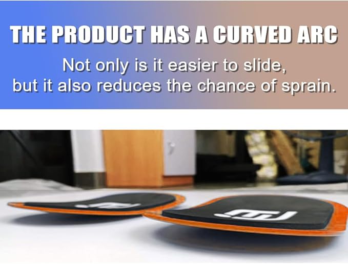 Blue Gliding Discs Core Sliders(Curved Arc) Smooth Use On Carpet Floor Exercise Sliders Equipment.Compact Core Gliders for Home Gym - Fitness Equipment & Full-Body Workout Accessories