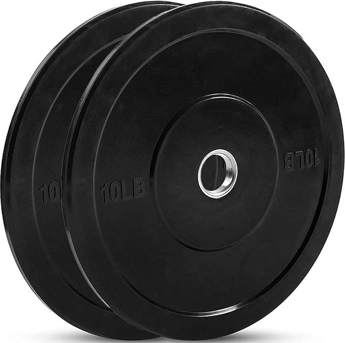 JFIT Olympic 2 Inch Grip Plates and Bumper Plates for Barbell - Single Weights or Sets of 2 (Muliple Weights)