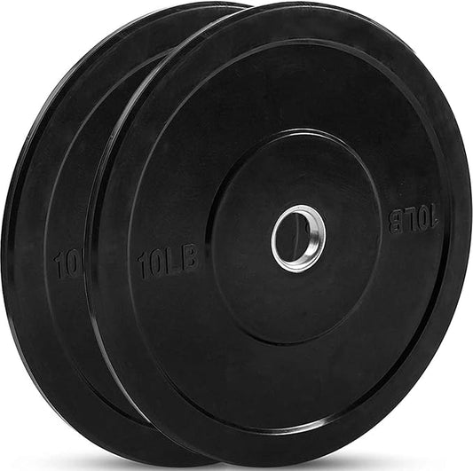 JFIT Olympic 2 Inch Grip Plates and Bumper Plates for Barbell - Single Weights or Sets of 2 (Muliple Weights)