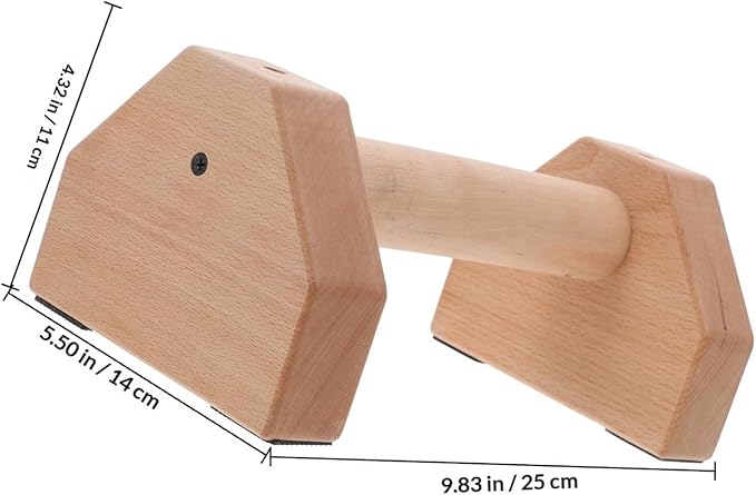 BESPORTBLE Wooden Push up Bars Pushup Handles Strength Training Push up Stands Beech Wood 25cm Pair Fitness Equipment for Home and Outdoor Workout