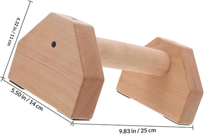 BESPORTBLE Wooden Push up Bars Pushup Handles Strength Training Push up Stands Beech Wood 25cm Pair Fitness Equipment for Home and Outdoor Workout
