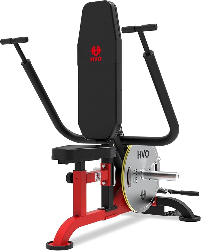 HVO Seated Dip Machine Tricep: Dip Machine Exercise for Biceps Plate Loaded Home Gym Strength Training Equipment