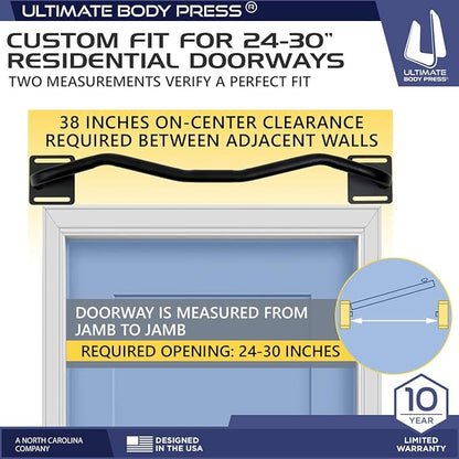Ultimate Body Press Wall Mounted Doorway Pull Up Bar