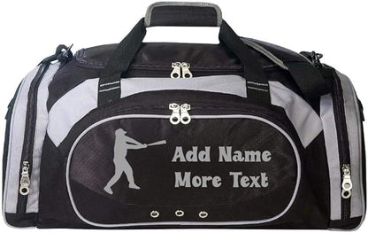 Personalized SportS Duffel Bag With Custom Name & Text - Baseball