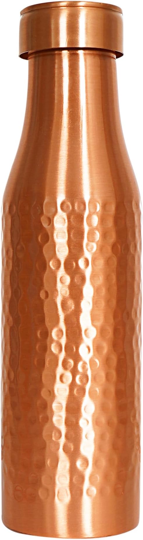 Copper Water Bottle 34 Oz Hammered Copper Water Bottle For Drinking 100% Pure Ayurvedic Vessel For Leak-Proof Lid Bottle for Yoga, Gym, Office, Home