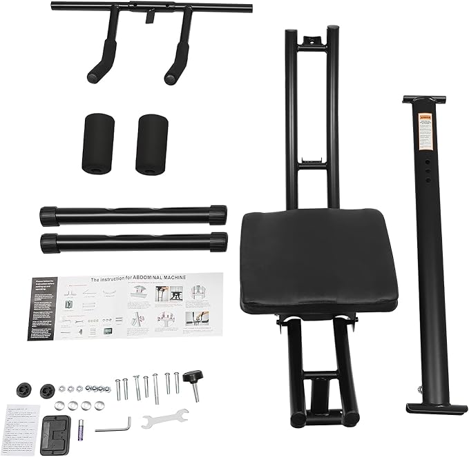 Ab Machine for Home Gym, Core Strength Training Equipment for Home Fitness, Ab Crunch Coaster with 3 Intensities and Digital Display, Foldable Core Trainer for Abdominal