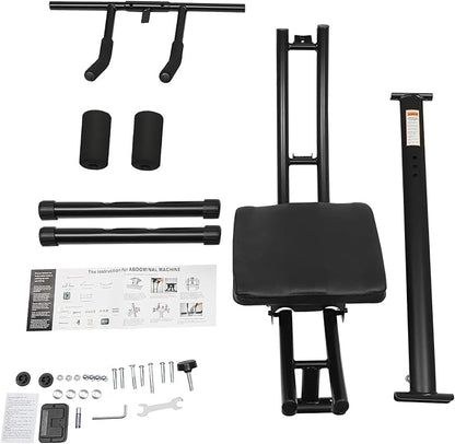 Ab Machine for Home Gym, Core Strength Training Equipment for Home Fitness, Ab Crunch Coaster with 3 Intensities and Digital Display, Foldable Core Trainer for Abdominal