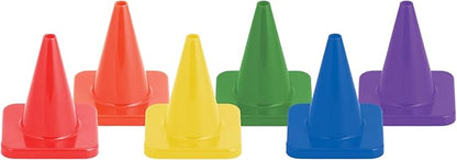 Champion Sports High Visibility Flexible Vinyl Cones for Sports Training, Agility Drills, Field & Gym Marking Sets