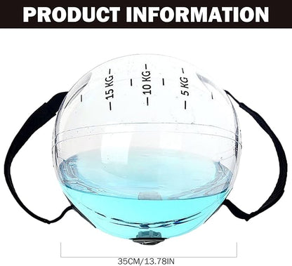 Water Bag|Water Bag Training Baseball Clear Weighted Inflatable Fitness Ball Aqua Punching Adjustable with Handle for Core and Balance Training