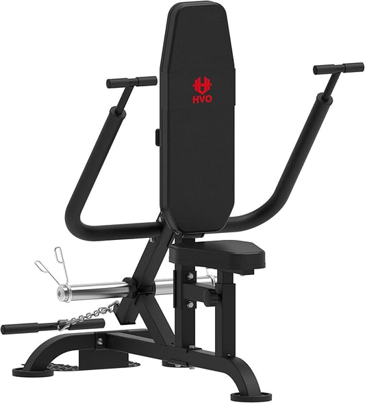 Seated Dip Machine Tricep Biceps: Plate Loaded Exercise for Home Gym Bicep Strength Training Equipment Cable Bar Chest Press