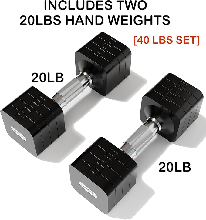 15LB 20LB 30LB 40LB 50LB Adjustable Dumbbell Set Free Weights Dumbbells Set for Women Men Hand Weights Sets Adjust Dumbbell Weight Sets for Home Gym Exercise Workout Strength Training Equipments
