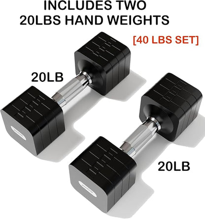 15LB 20LB 30LB 40LB 50LB Adjustable Dumbbell Set Free Weights Dumbbells Set for Women Men Hand Weights Sets Adjust Dumbbell Weight Sets for Home Gym Exercise Workout Strength Training Equipments
