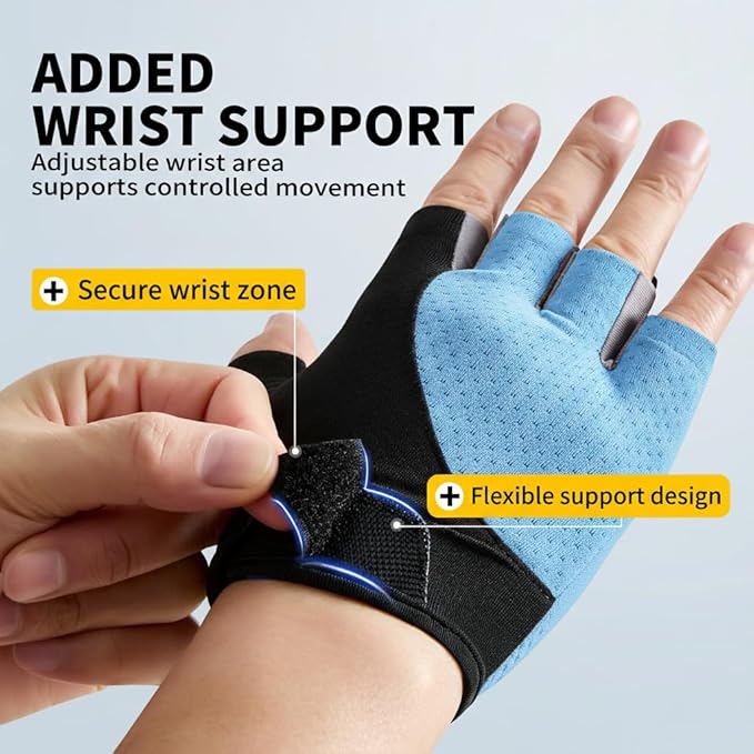 CAMBIVO Workout Gloves for Men & Women, Weight Lifting Gloves with Wrist Support, Non Slip Grip, Breathable Gym Gloves for Training, Crossfit, Pull Ups, Cycling, Fitness, Home Workouts