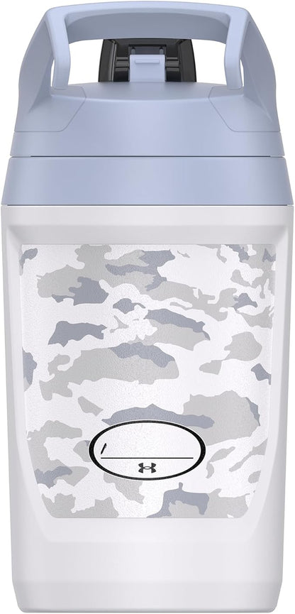 Under Armour 32 oz Insulated Water Bottles - Sports Water Jug with Fence Hook, Leak Resistant for Baseball, Football & More, 32 oz Insulated, White Woodland