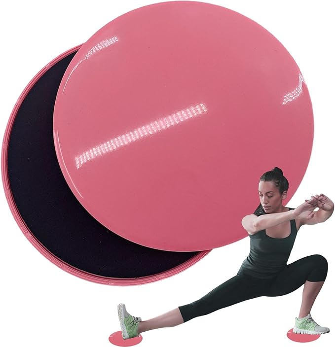 Gliding Discs For Abdominal Exercises - Core Sliders | Fitness Gliding Discs | Exercise Discs | Core Trainer | 2x Two-Sided Gym Sliding Plate Pads | Yoga Cushion For Carpet Or Hardwood Floors