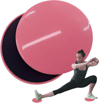 Gliding Discs For Abdominal Exercises - Core Sliders | Fitness Gliding Discs | Exercise Discs | Core Trainer | 2x Two-Sided Gym Sliding Plate Pads | Yoga Cushion For Carpet Or Hardwood Floors