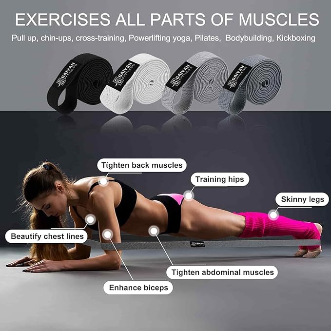 Long Bands for Working Out - Long Resistance Bands for Women Long Workout Bands Long Resistance Bands for Working Out Long Loop Resistance Bands Large Loop Resistance Bands Body Bands for Working Out
