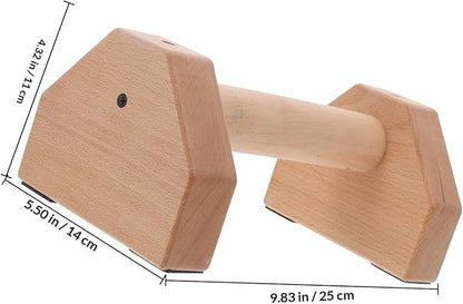 2 Pcs Wooden Push up Bars Beech Wood 25cm Pushup Handles Strength Training Workout Equipment for Home Gym Muscle Trainer Indoor and Outdoor Use